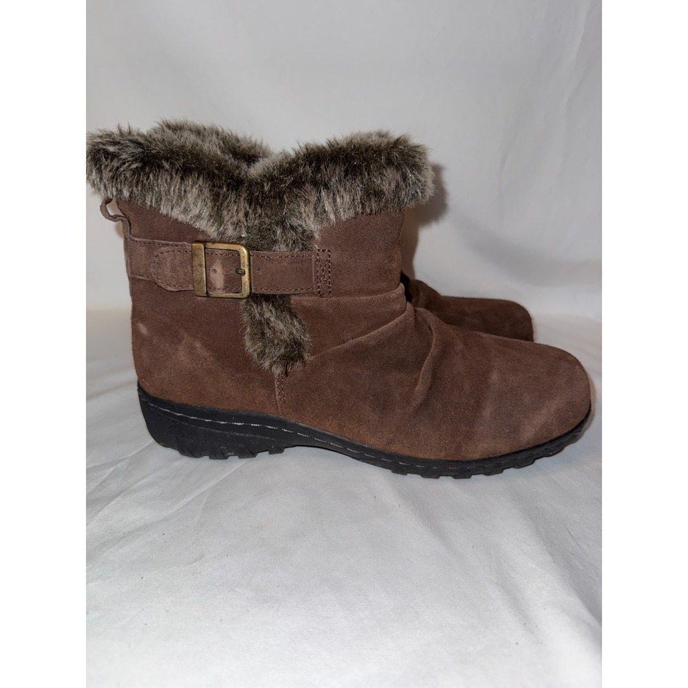 Khombu Lindsey 1077489 Womens Snow Boots 8M Brown Leather All Weather Ankle Boot - Picture 2 of 9
